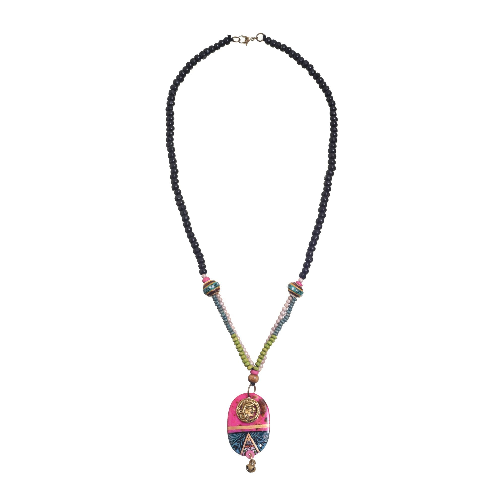 Artisanal Henna Medallion Handcrafted Ethnic Necklace