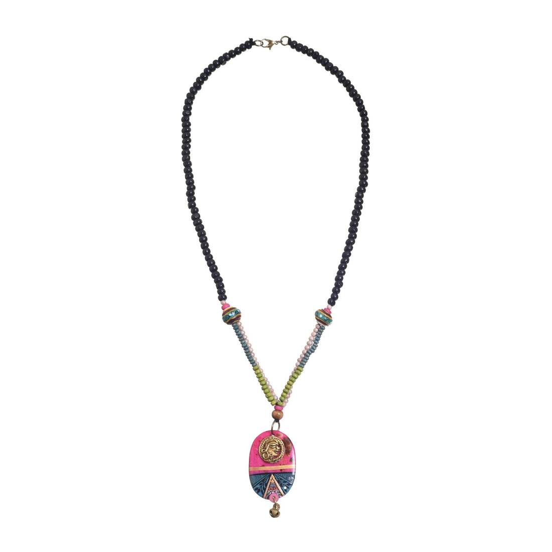 Artisanal Henna Medallion Handcrafted Ethnic Necklace