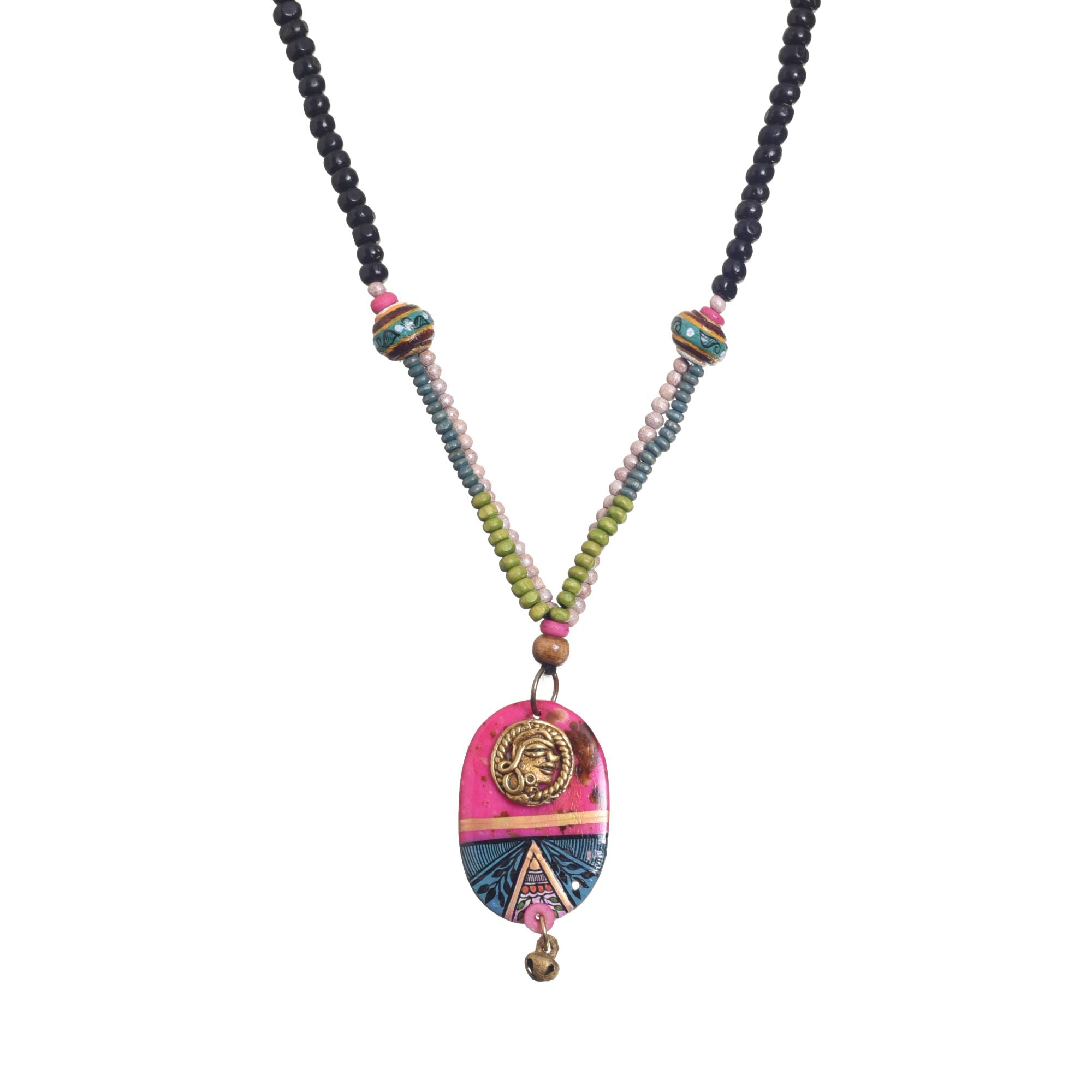 Artisanal Henna Medallion Handcrafted Ethnic Necklace