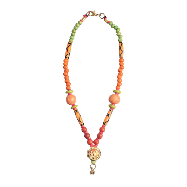 The Orange Queen Handcrafted Tribal Necklace