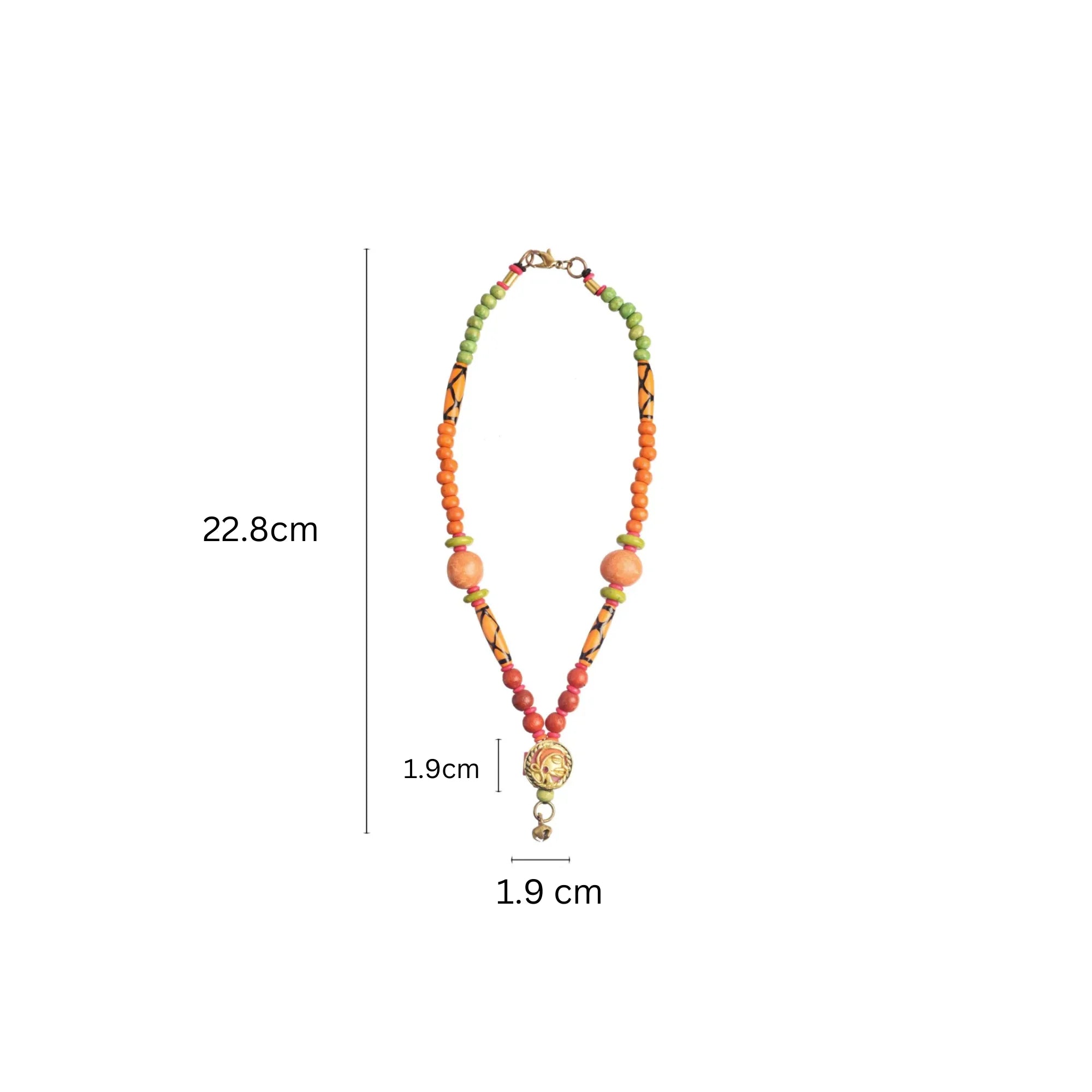 The Orange Queen Handcrafted Tribal Necklace