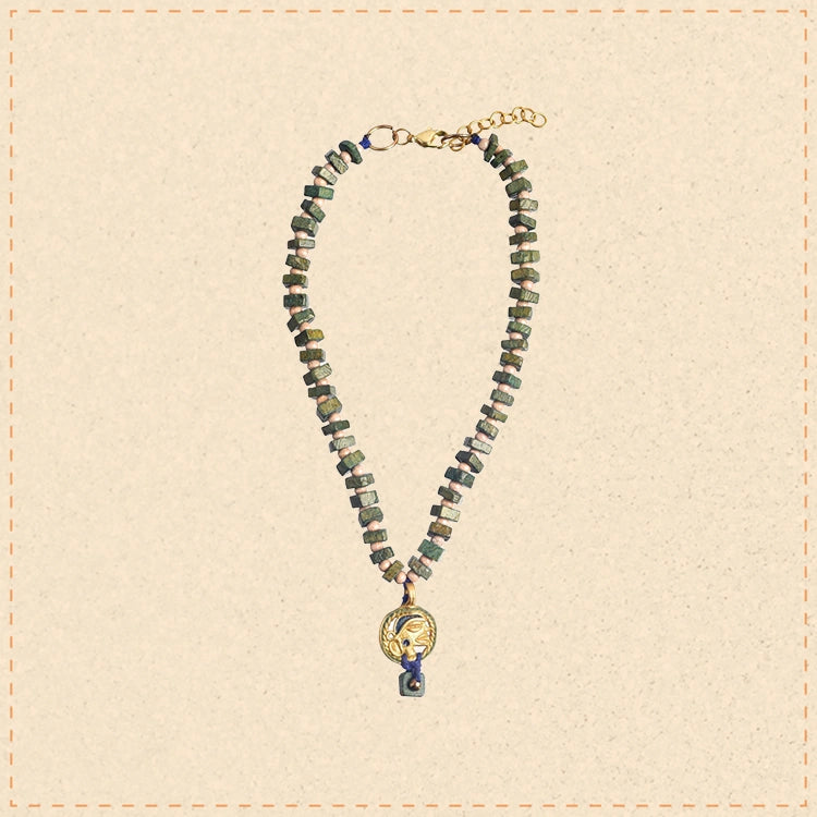 The Olive Queen Handcrafted Tribal Necklace
