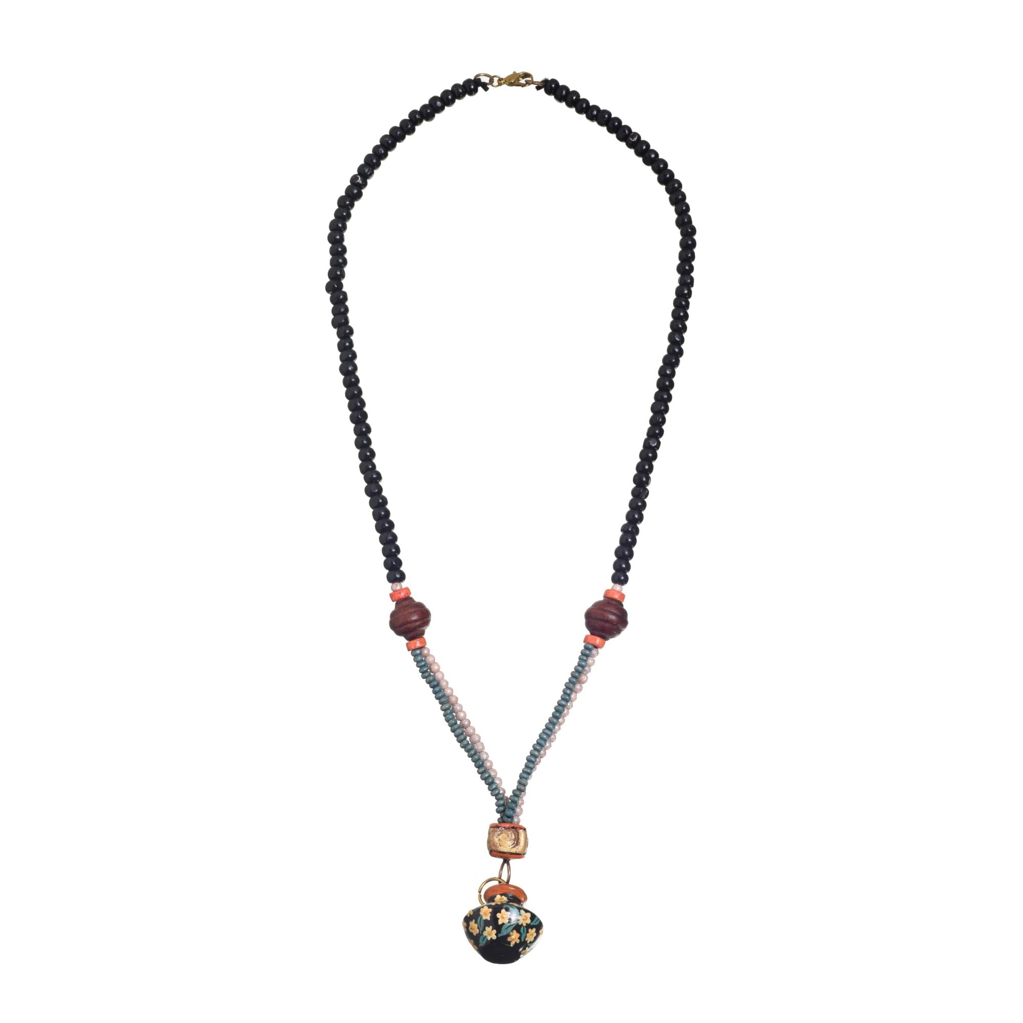 Sunlit Blossoms Pendant Handcrafted Ethnic Necklace