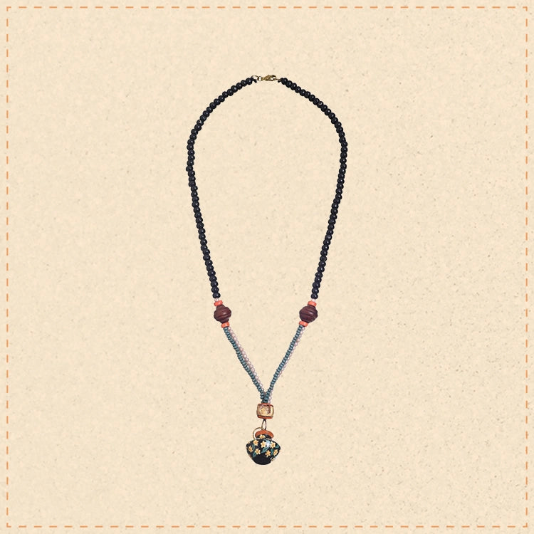 Sunlit Blossoms Pendant Handcrafted Ethnic Necklace