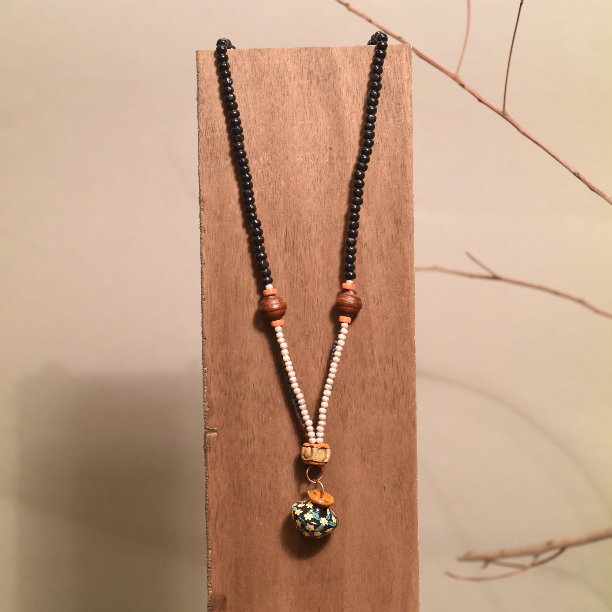 Sunlit Blossoms Pendant Handcrafted Ethnic Necklace