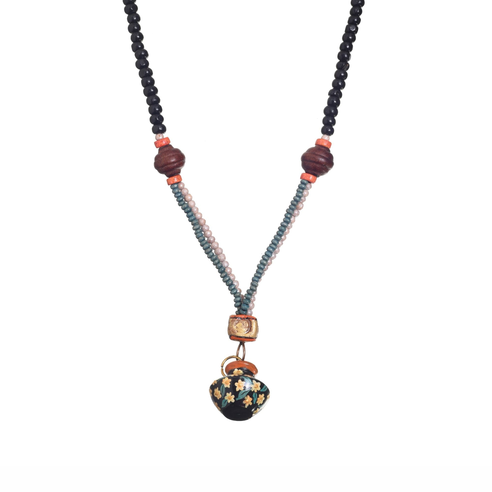 Sunlit Blossoms Pendant Handcrafted Ethnic Necklace