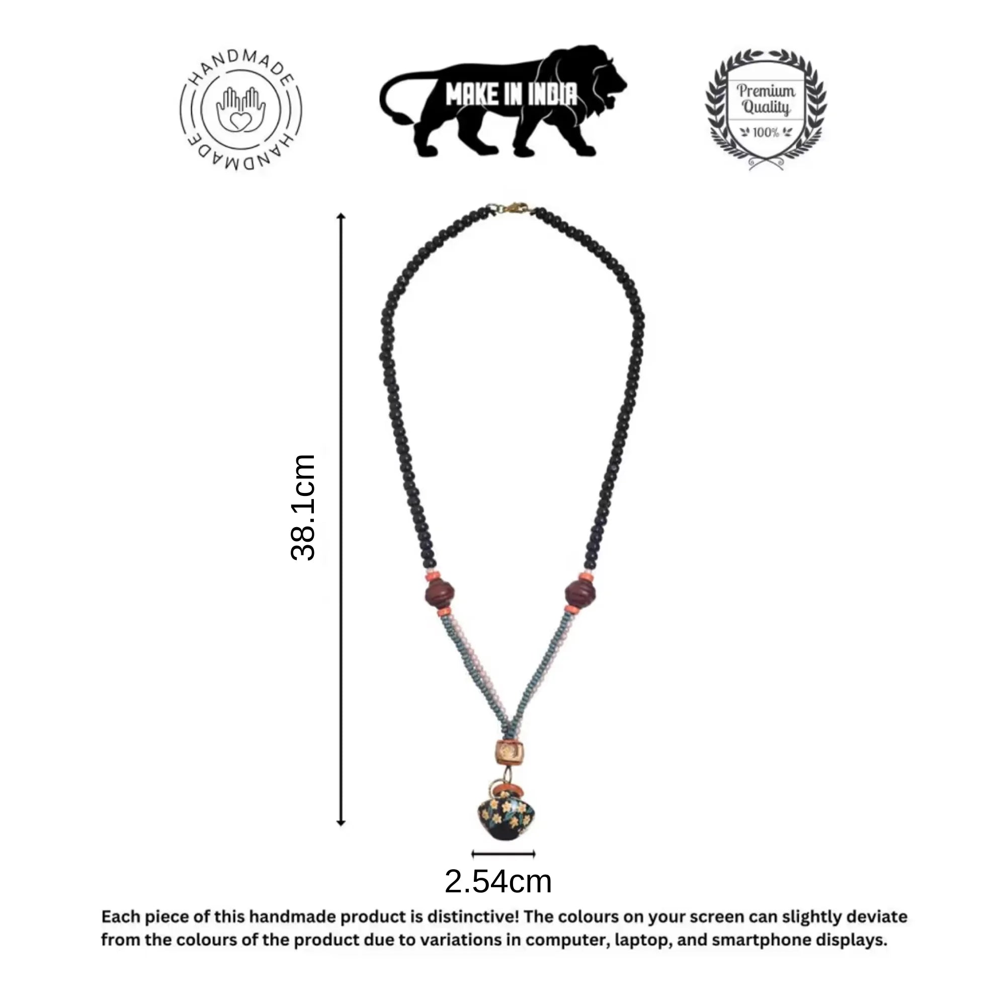 Sunlit Blossoms Pendant Handcrafted Ethnic Necklace