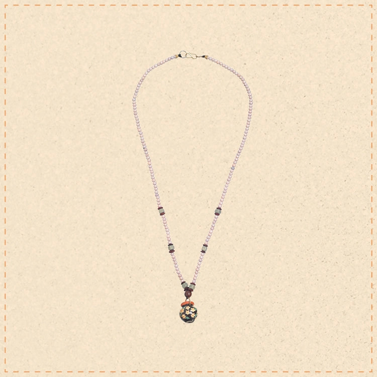 Serene Lotus Amulet Handcrafted Ethnic Necklace