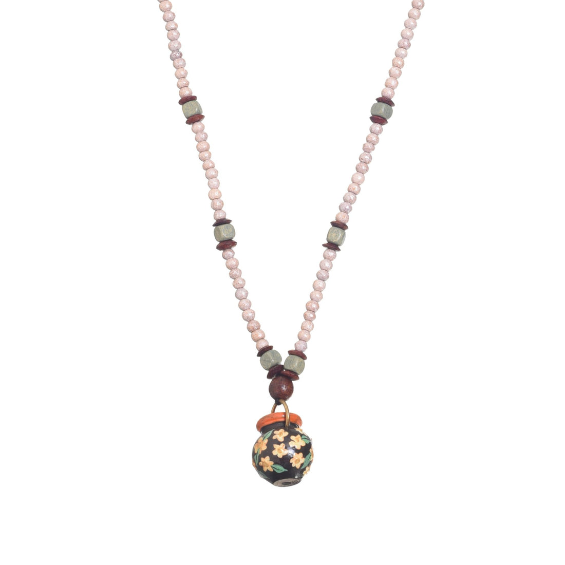 Serene Lotus Amulet Handcrafted Ethnic Necklace