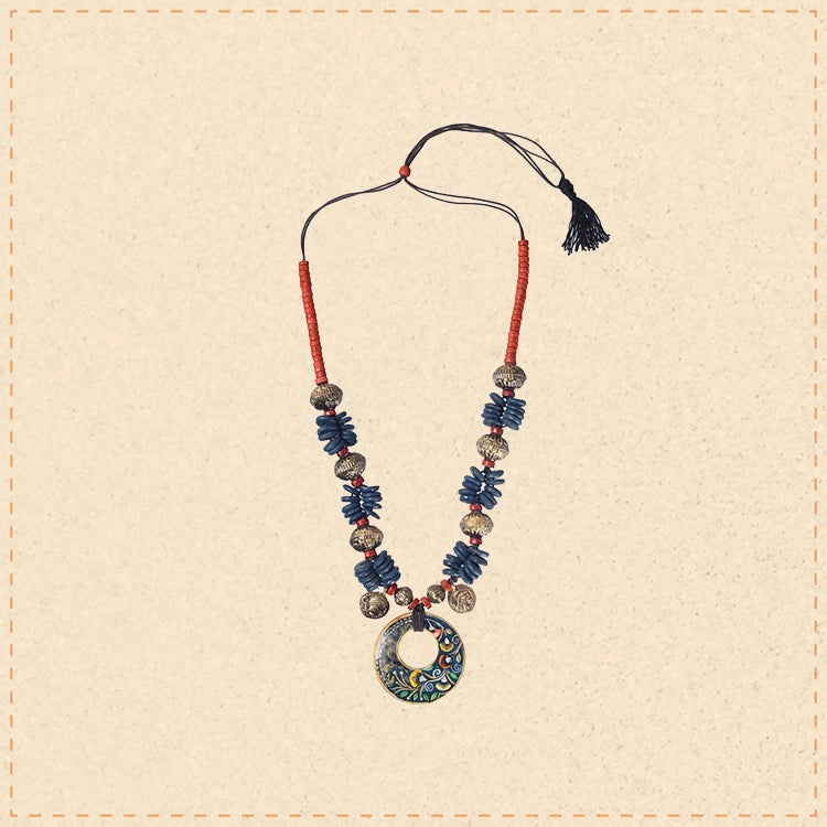 Blue Petal Blossom Necklace