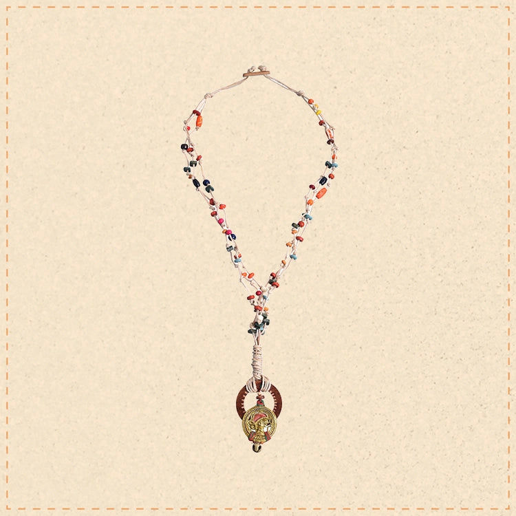 Controlled Chaos: Handcrafted Wooden Loop Necklace