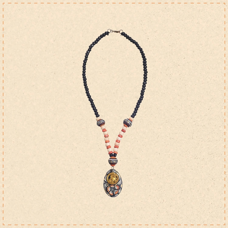 Carnival Colorburst Pendant Handcrafted Ethnic Necklace