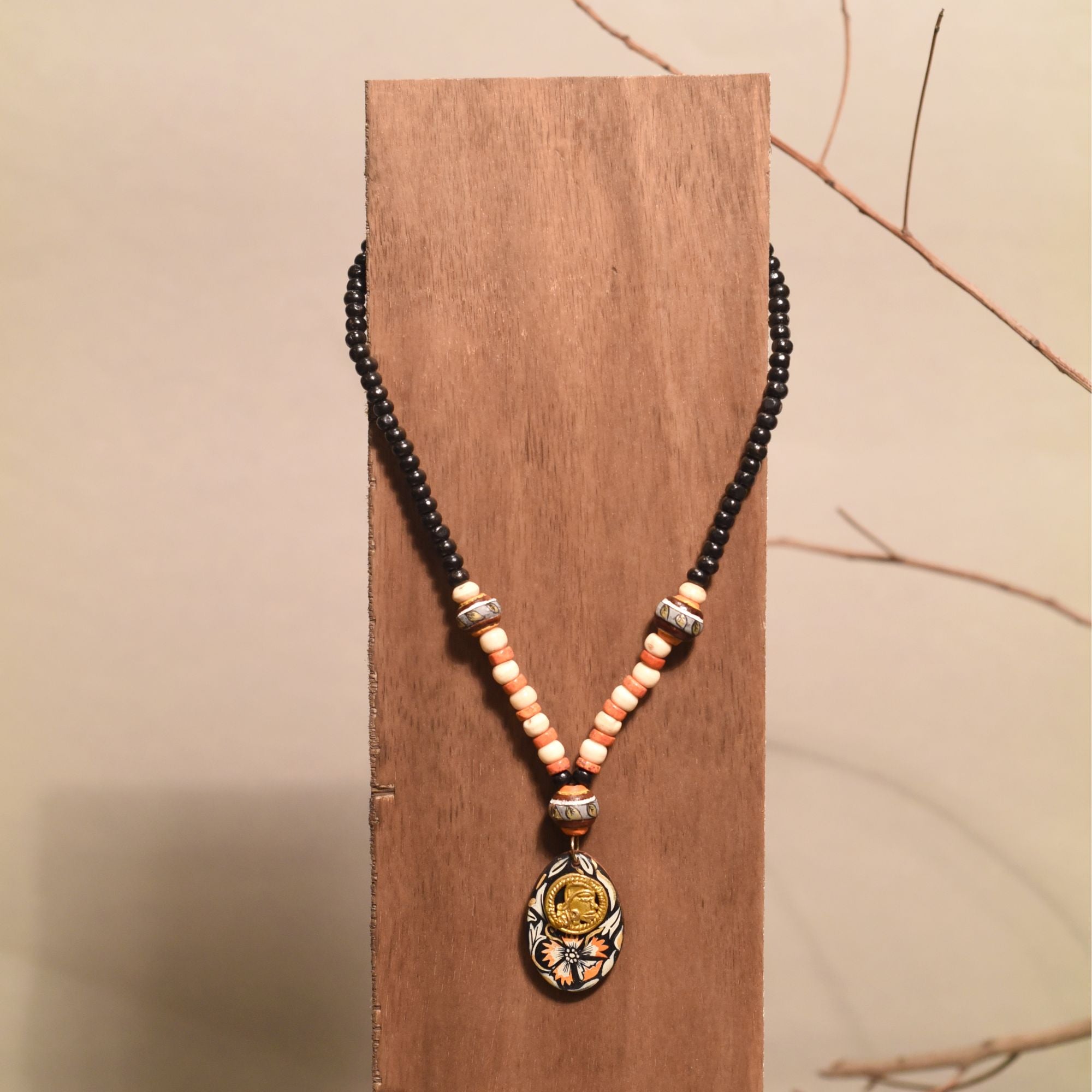 Carnival Colorburst Pendant Handcrafted Ethnic Necklace