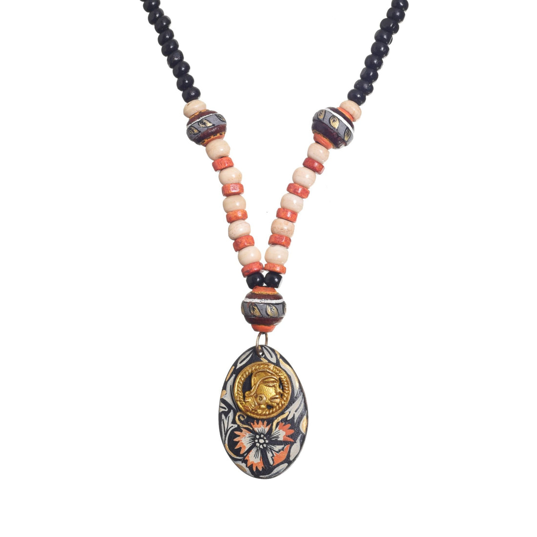 Carnival Colorburst Pendant Handcrafted Ethnic Necklace