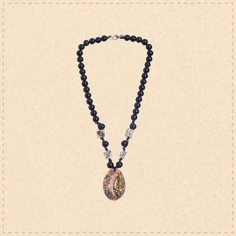 Mystic Moonstone Amulet Handcrafted Ethnic Necklace