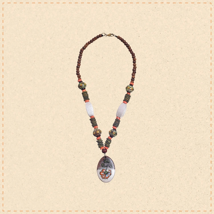 Folkloric Fantasy  Handcrafted Ethnic Necklace