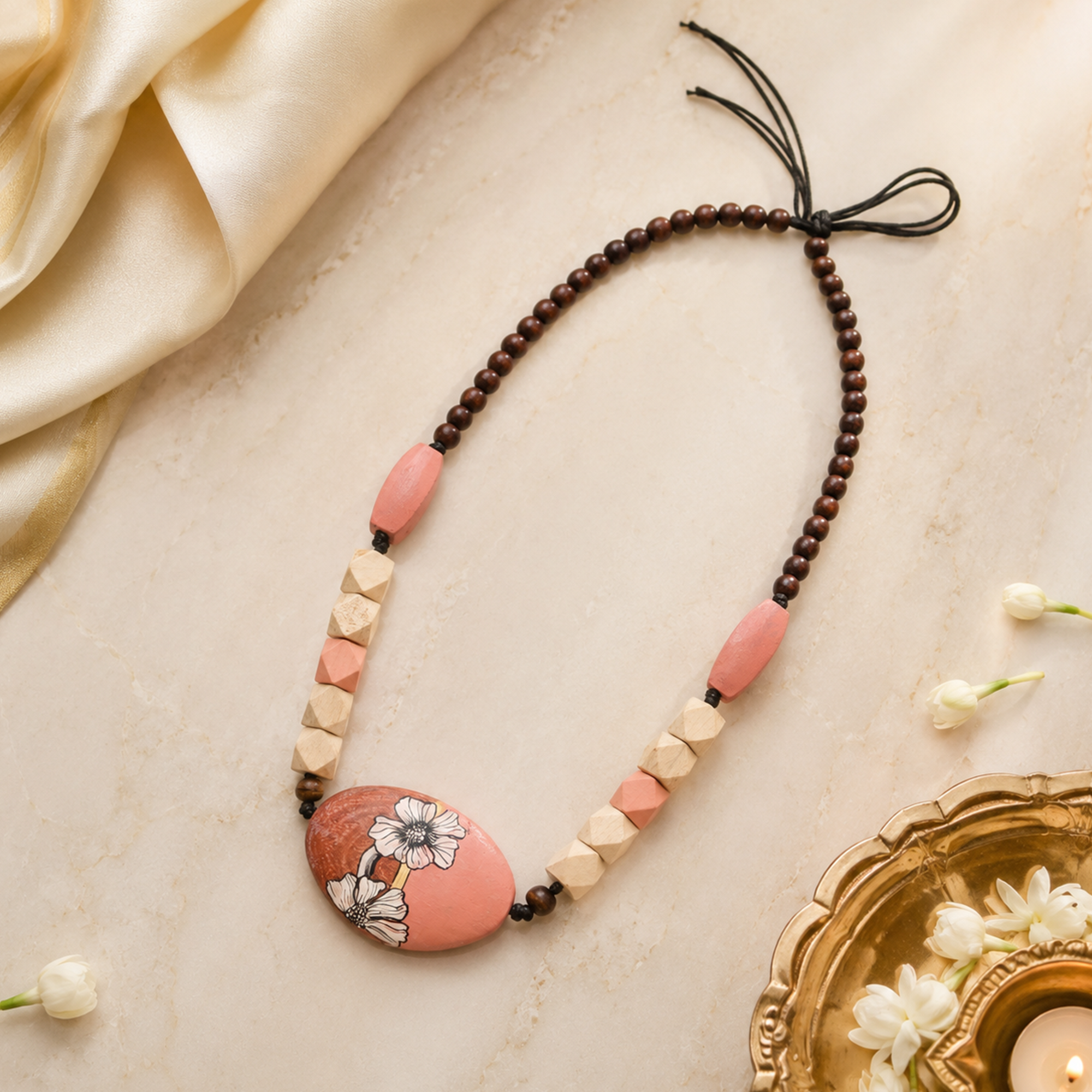 Artisanal Sunburst Medallion Handcrafted Ethnic Necklace