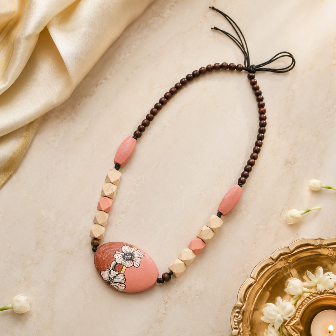 Artisanal Sunburst Medallion Handcrafted Ethnic Necklace