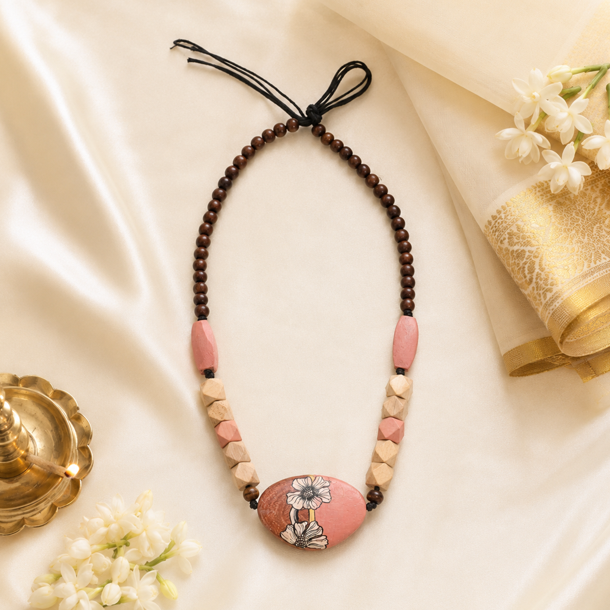 Artisanal Sunburst Medallion Handcrafted Ethnic Necklace