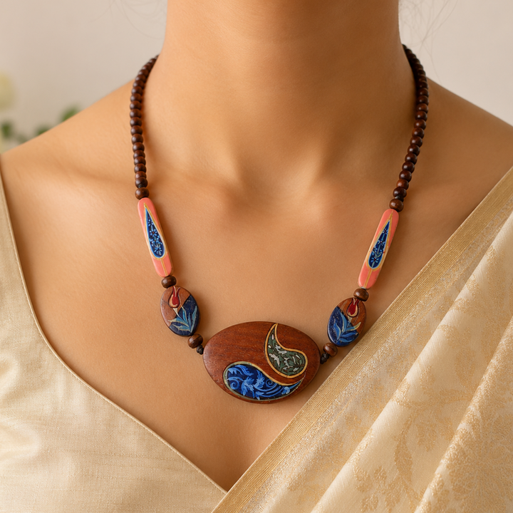 Harmony Mandala Amulet Handcrafted Ethnic Necklace