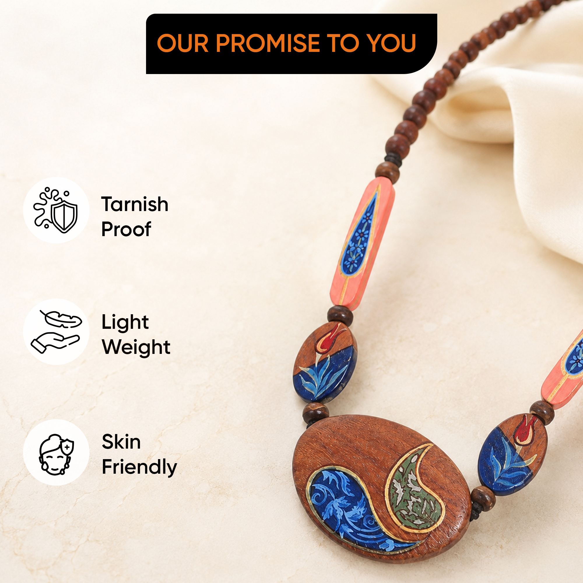 Harmony Mandala Amulet Handcrafted Ethnic Necklace