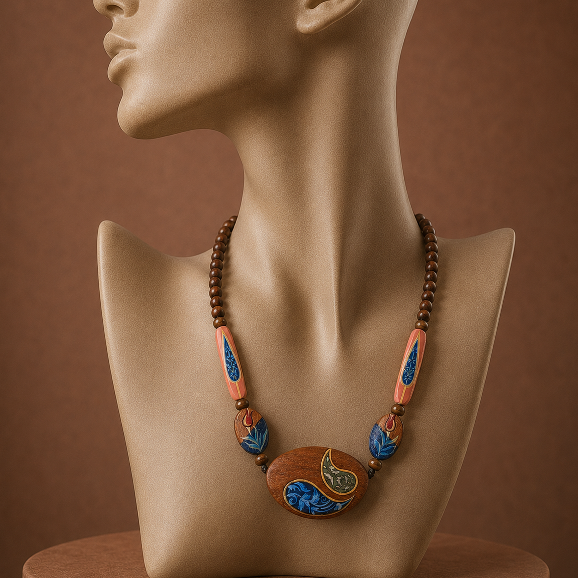 Harmony Mandala Amulet Handcrafted Ethnic Necklace