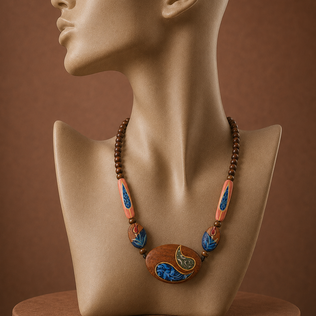 Harmony Mandala Amulet Handcrafted Ethnic Necklace