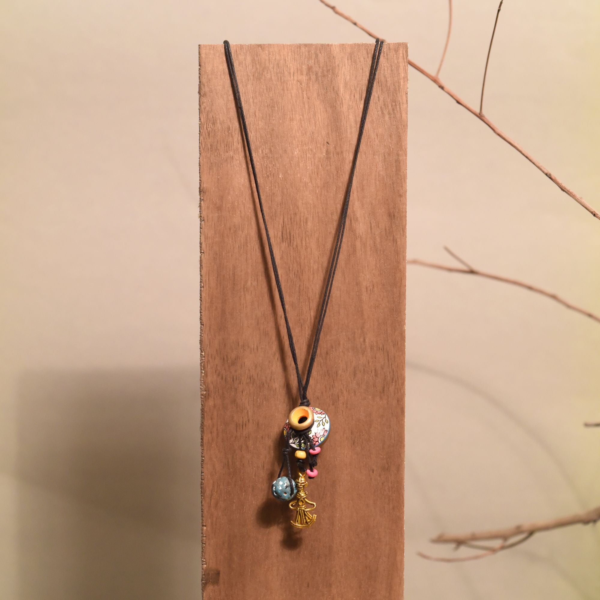 Nomadic Serenity Lariat Handcrafted Ethnic Necklace