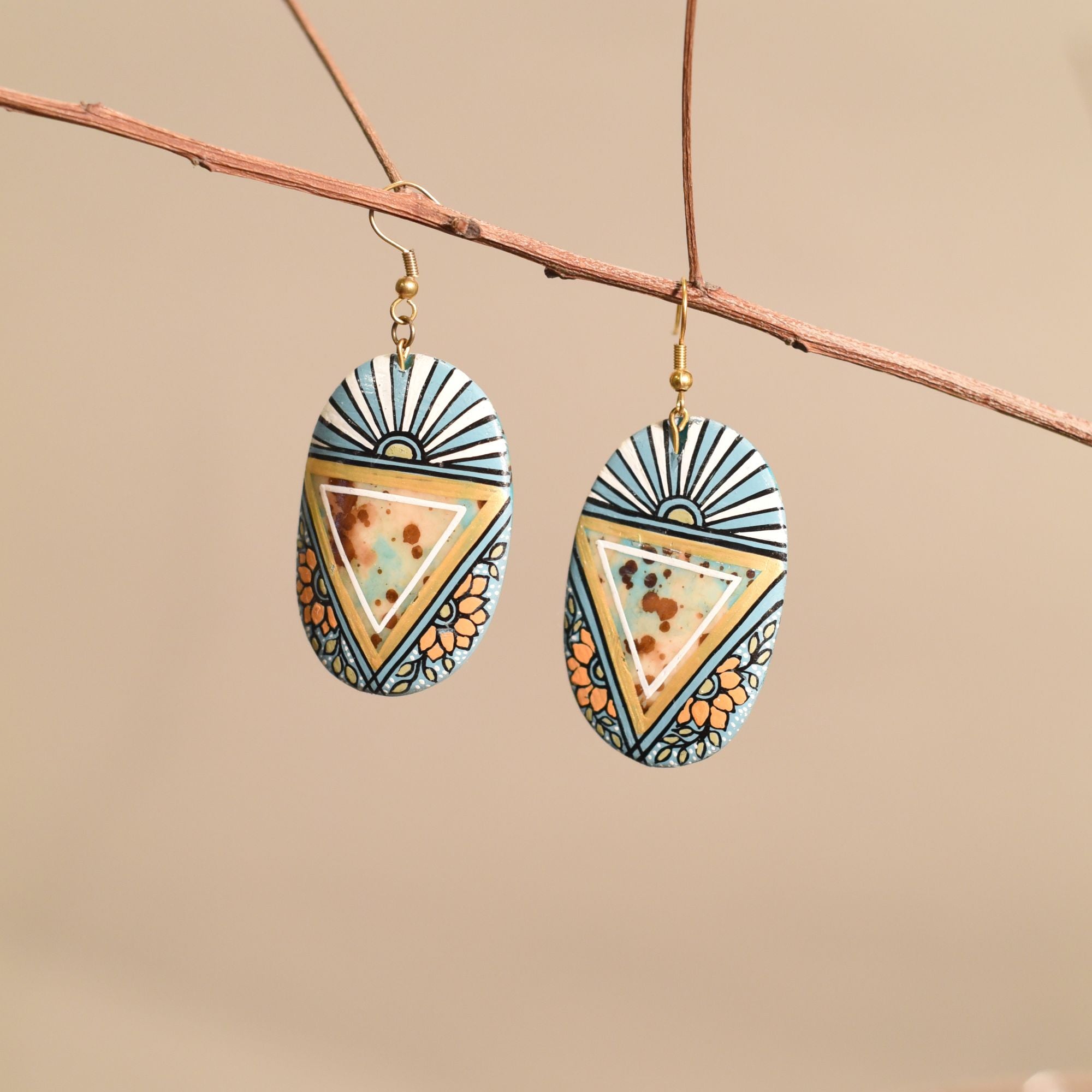 Soulful Henna Chandeliers Ethnic Earrings