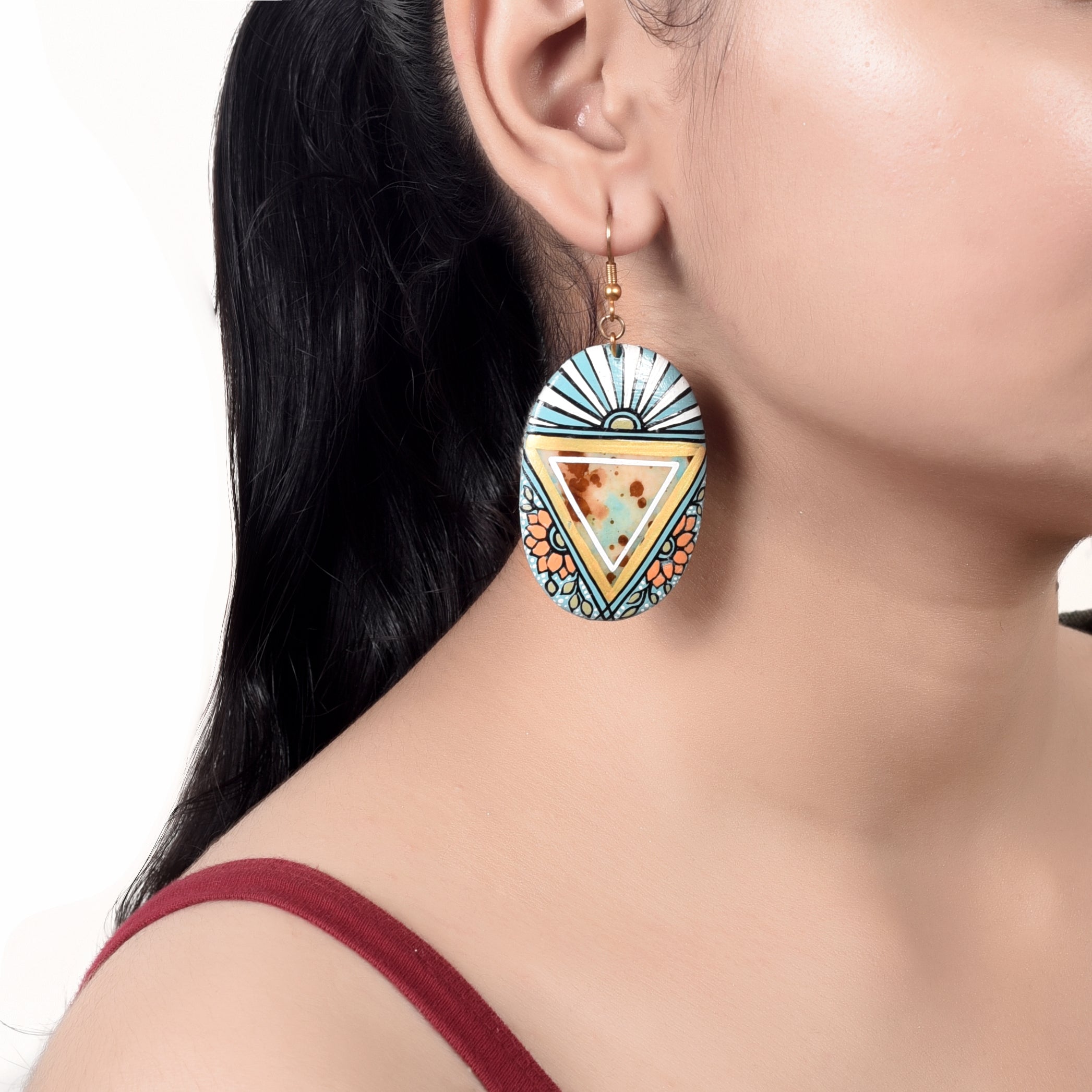 Soulful Henna Chandeliers Ethnic Earrings