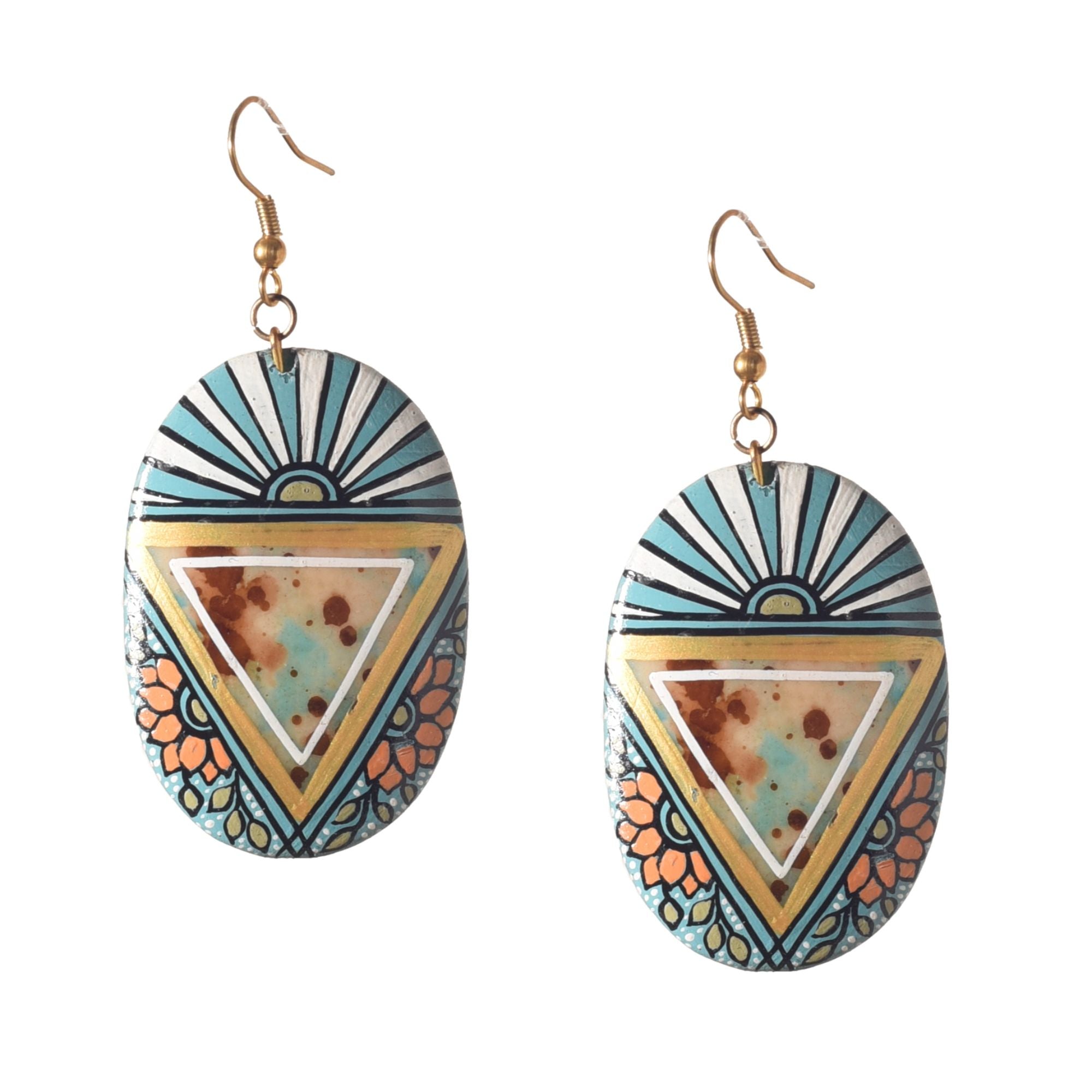 Soulful Henna Chandeliers Ethnic Earrings