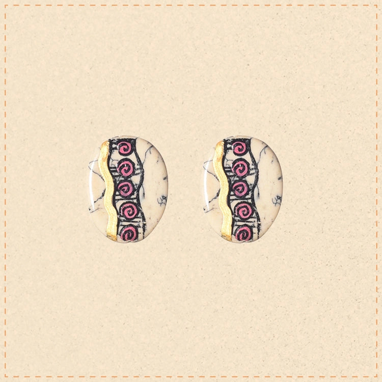 Golden Petal Blooms Ethnic Earrings