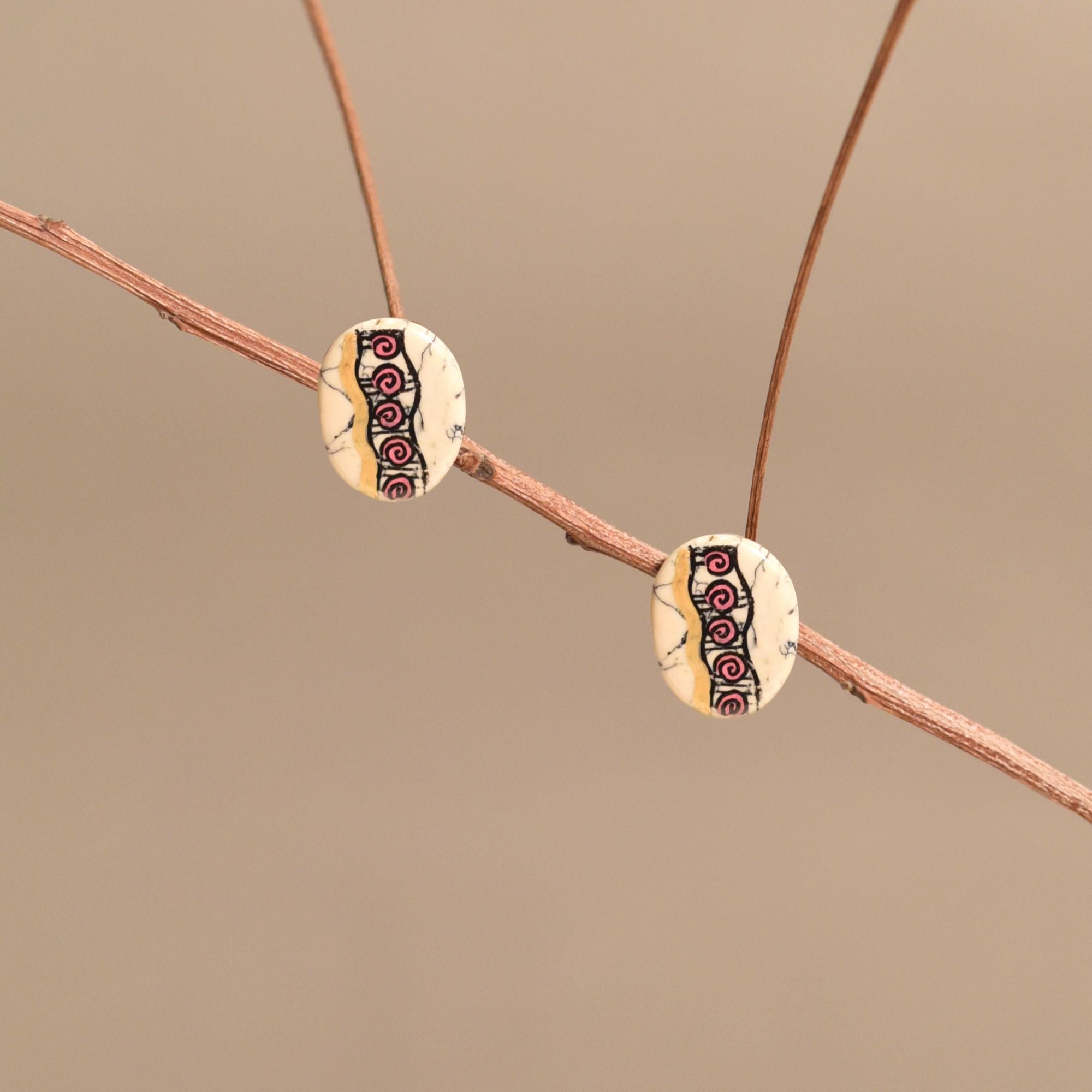 Golden Petal Blooms Ethnic Earrings