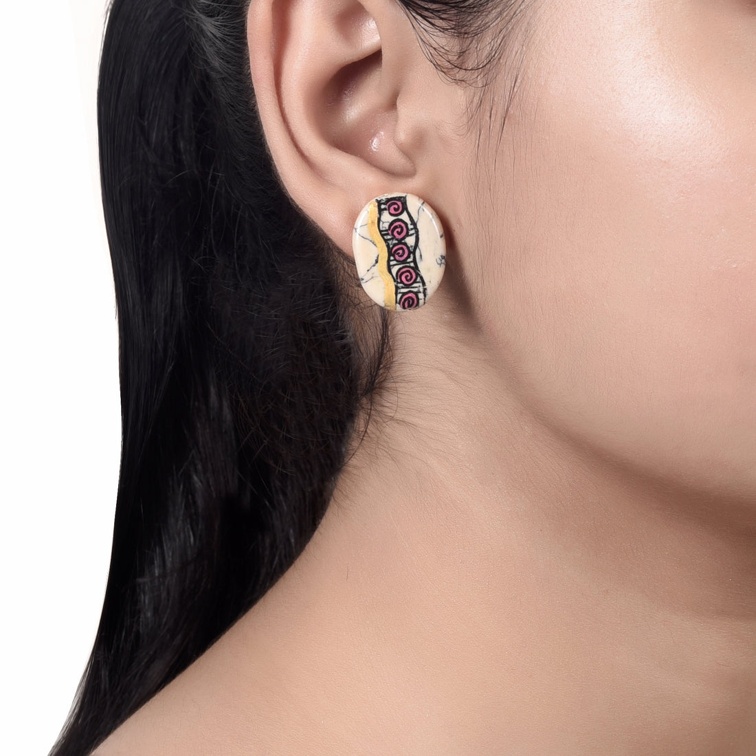 Golden Petal Blooms Ethnic Earrings