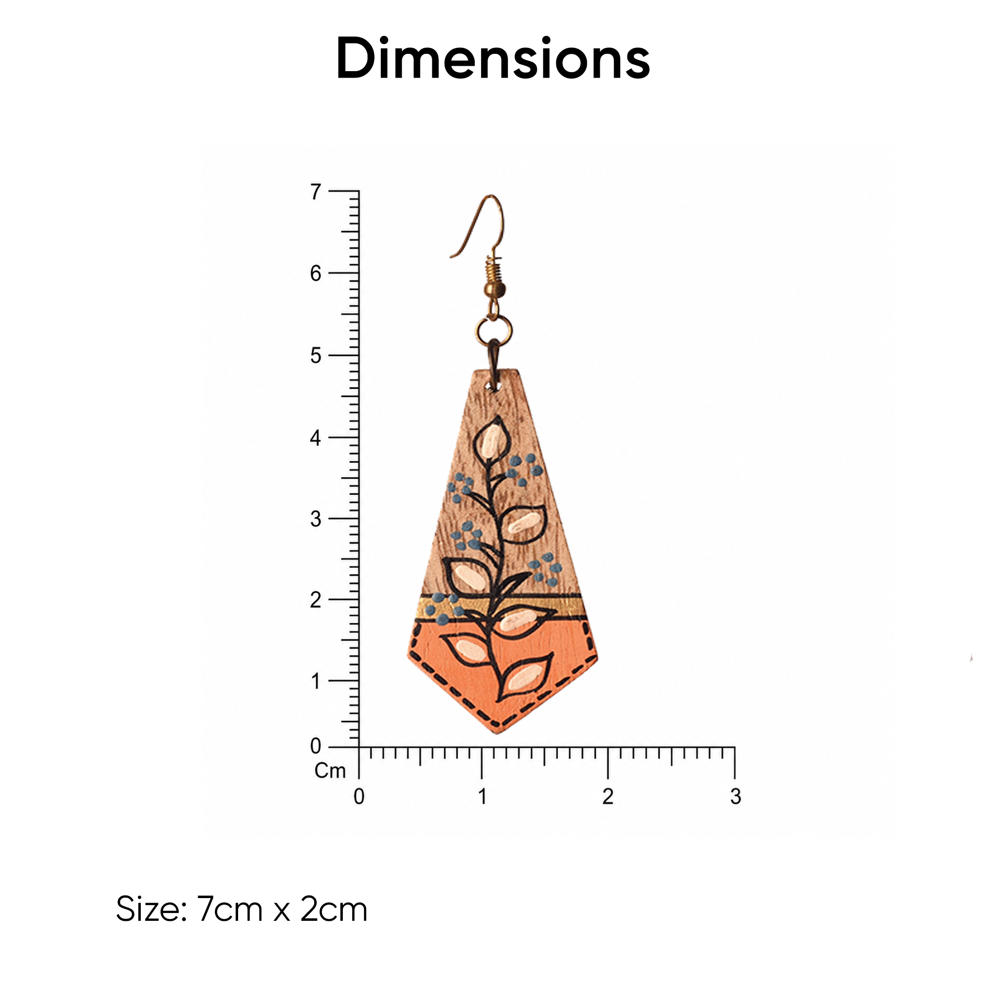 The Floral Arrows Handcrafted Tribal Wooden Earrings
