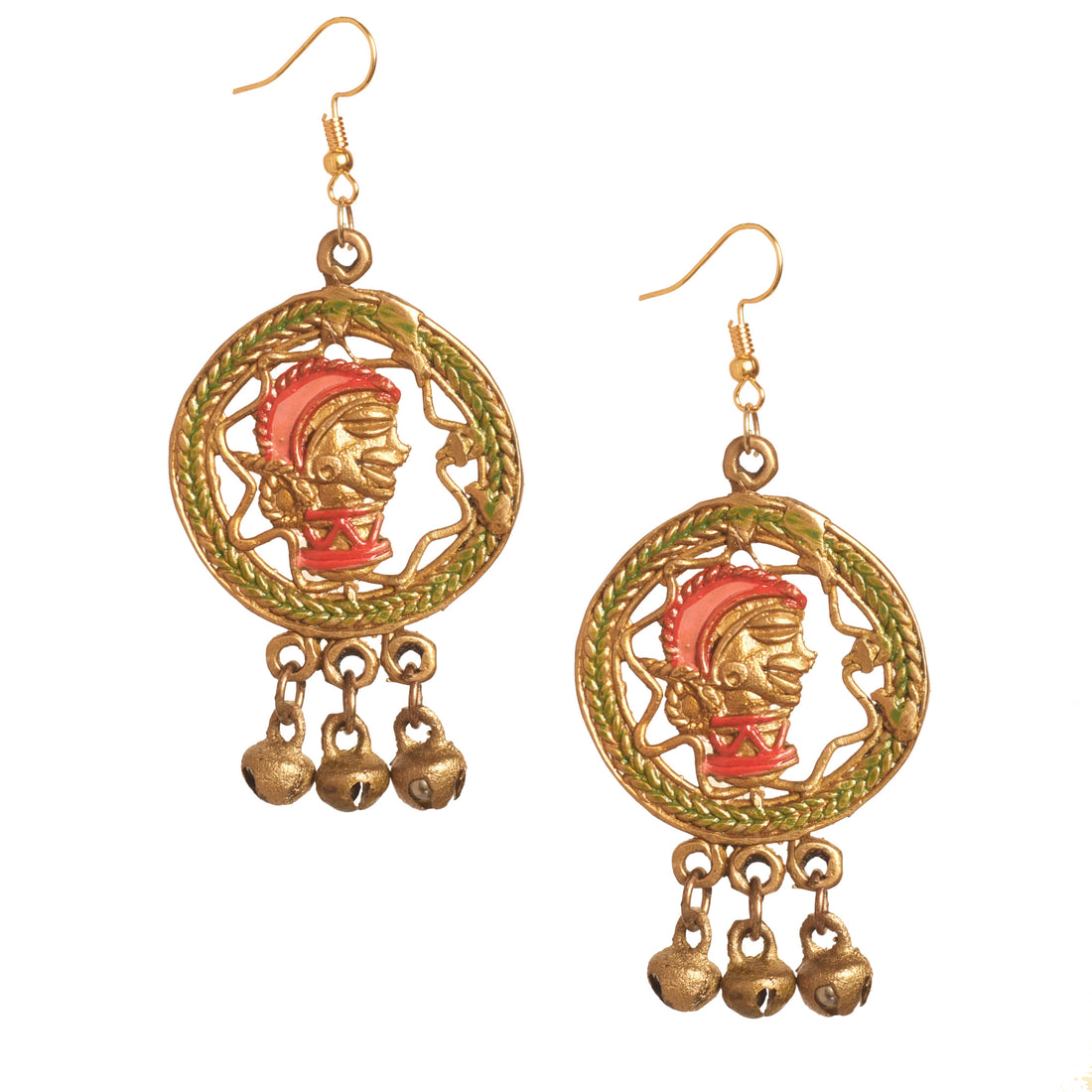 The Empress Star Handcrafted Trobal Dhokra Earrings