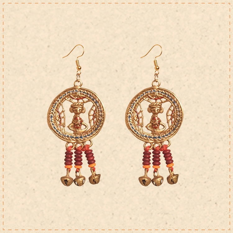 The Empress Star I Handcrafted Tribal Dhokra Earrinigs