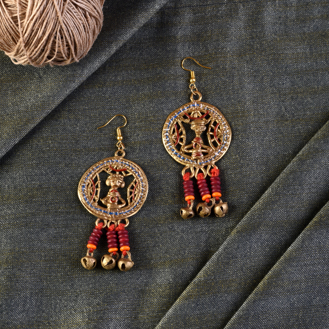 The Empress Star I Handcrafted Tribal Dhokra Earrinigs