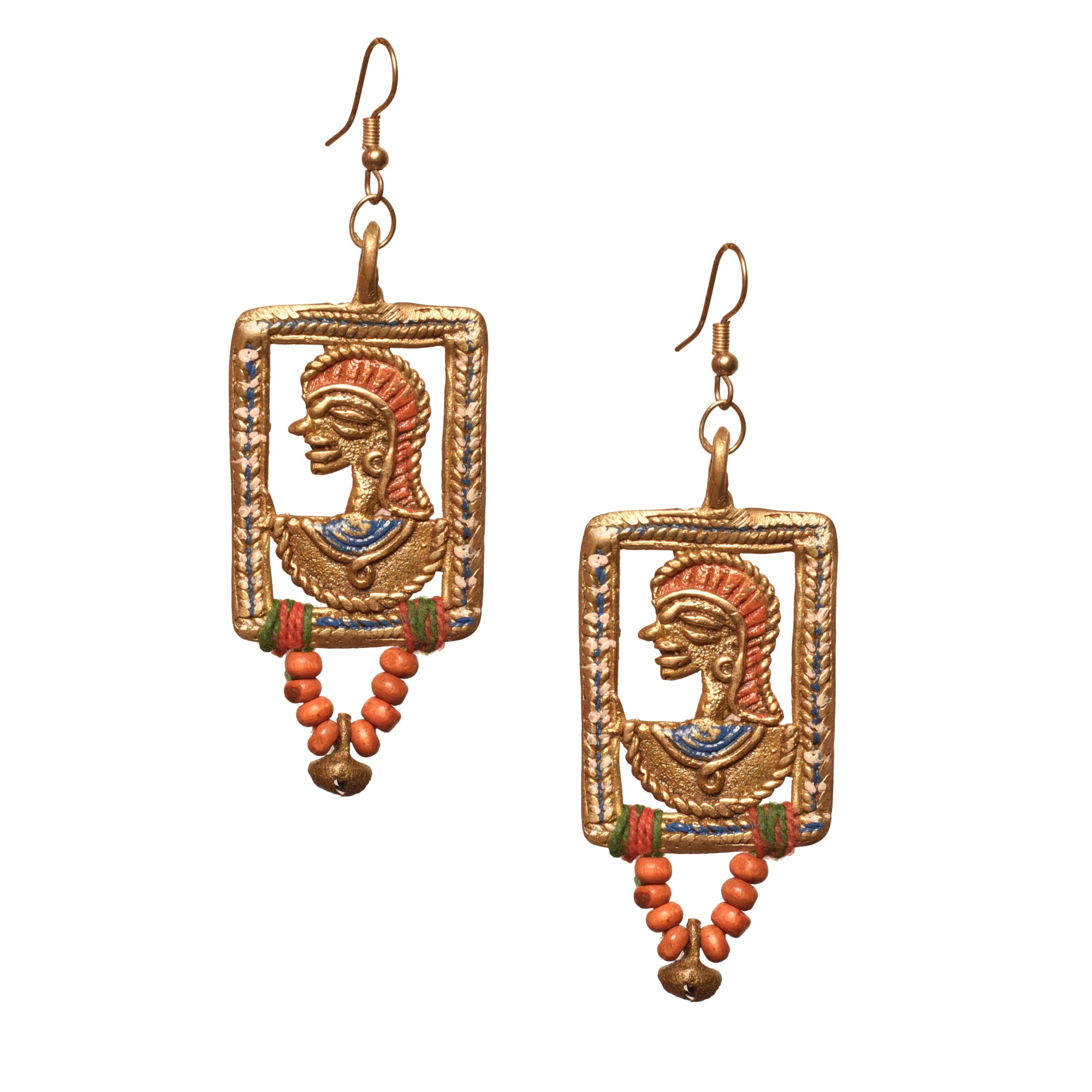 The Empress in Window Handcrafted Tribal Dhokra Earrings