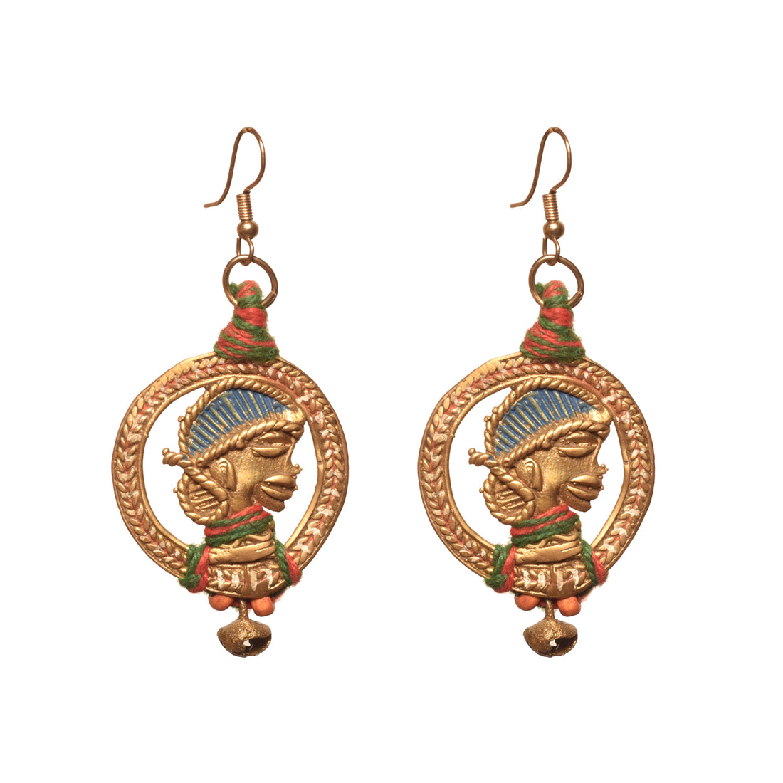 The waiting Empress Handcrafted Tribal Dhokra Earrings