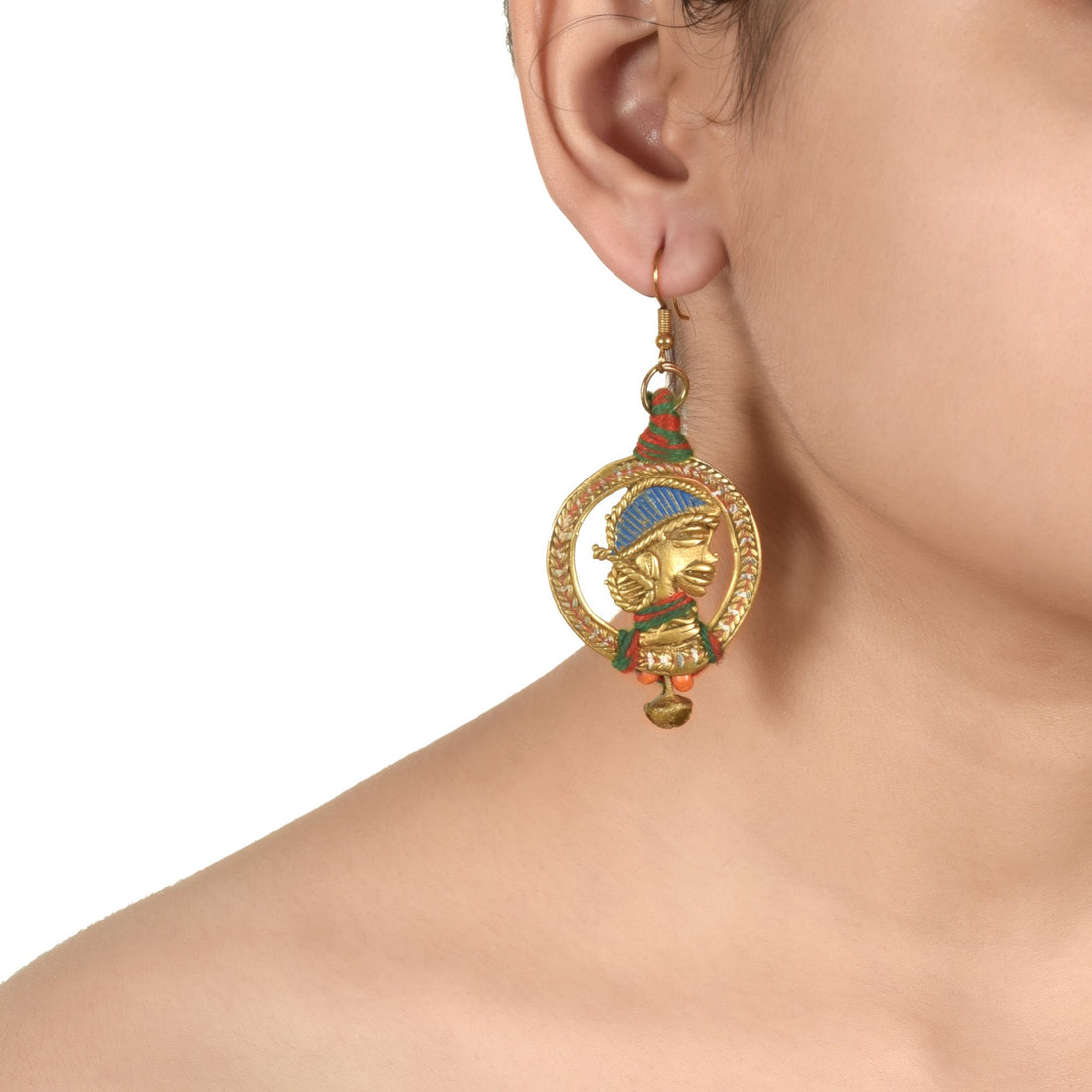 The waiting Empress Handcrafted Tribal Dhokra Earrings