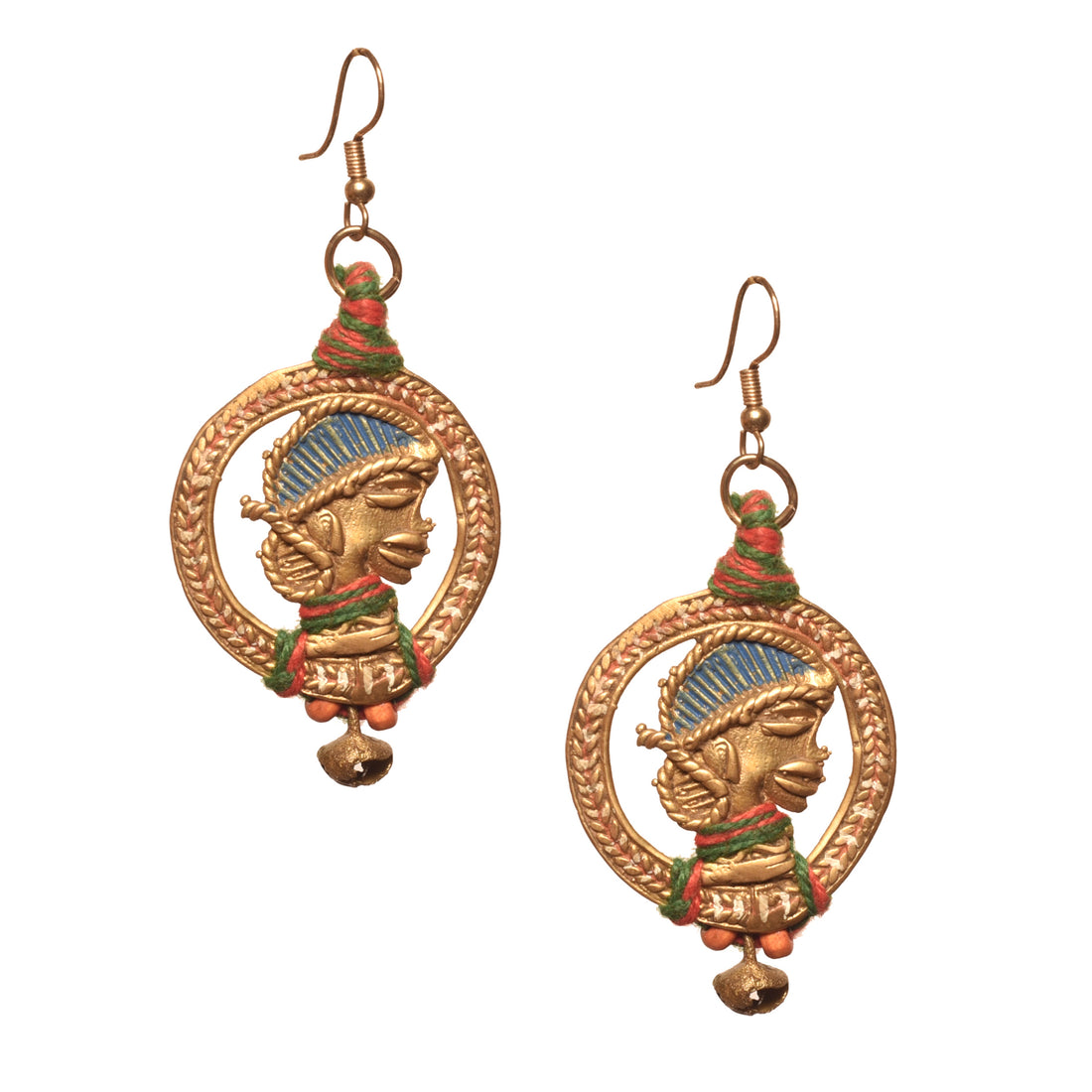 The waiting Empress Handcrafted Tribal Dhokra Earrings