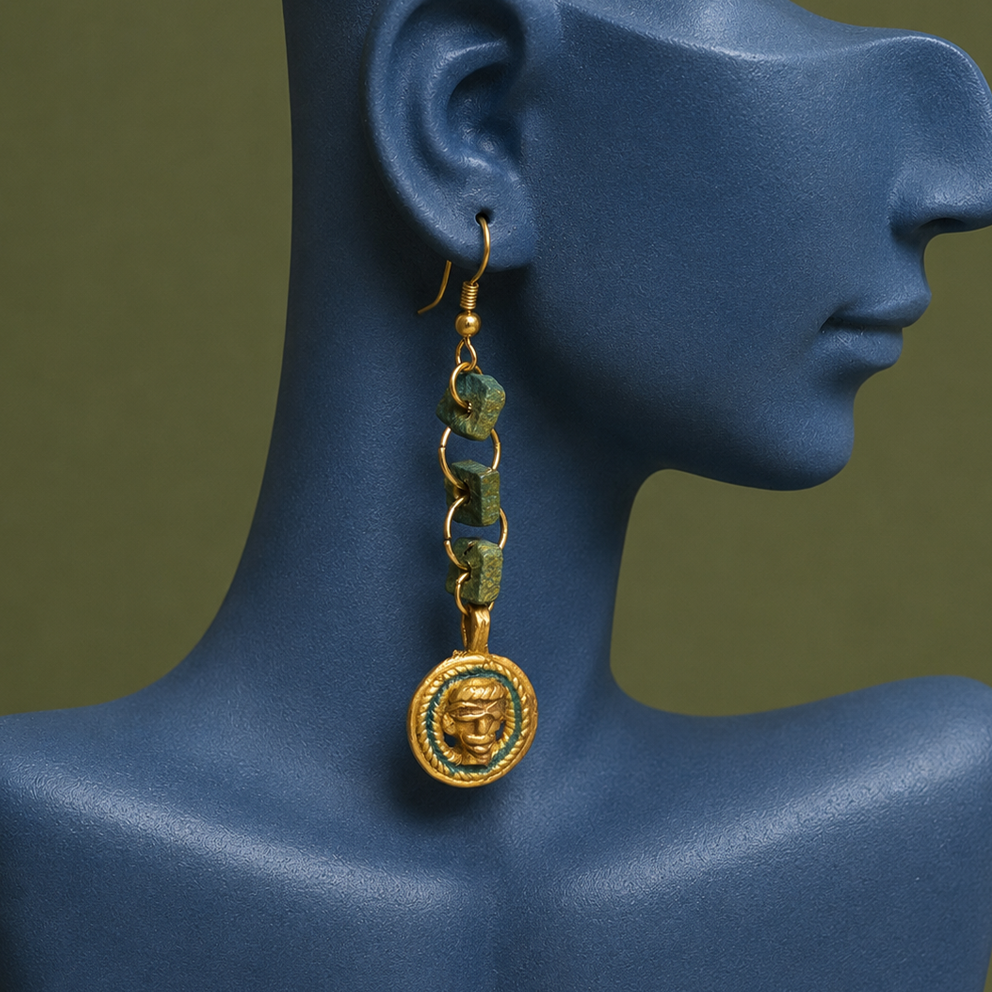 The Olive Queen Handcrafted Tribal Earrings