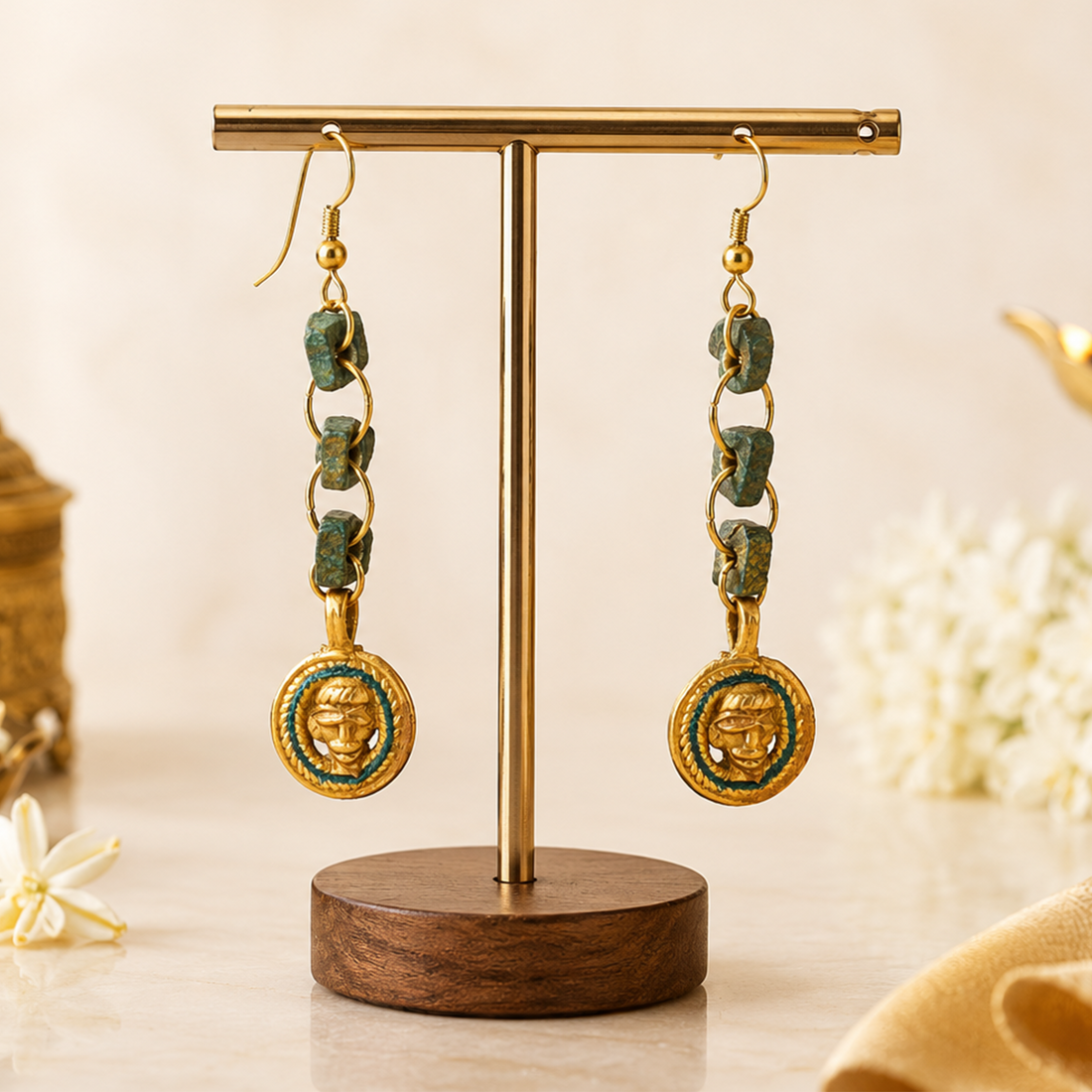 The Olive Queen Handcrafted Tribal Earrings