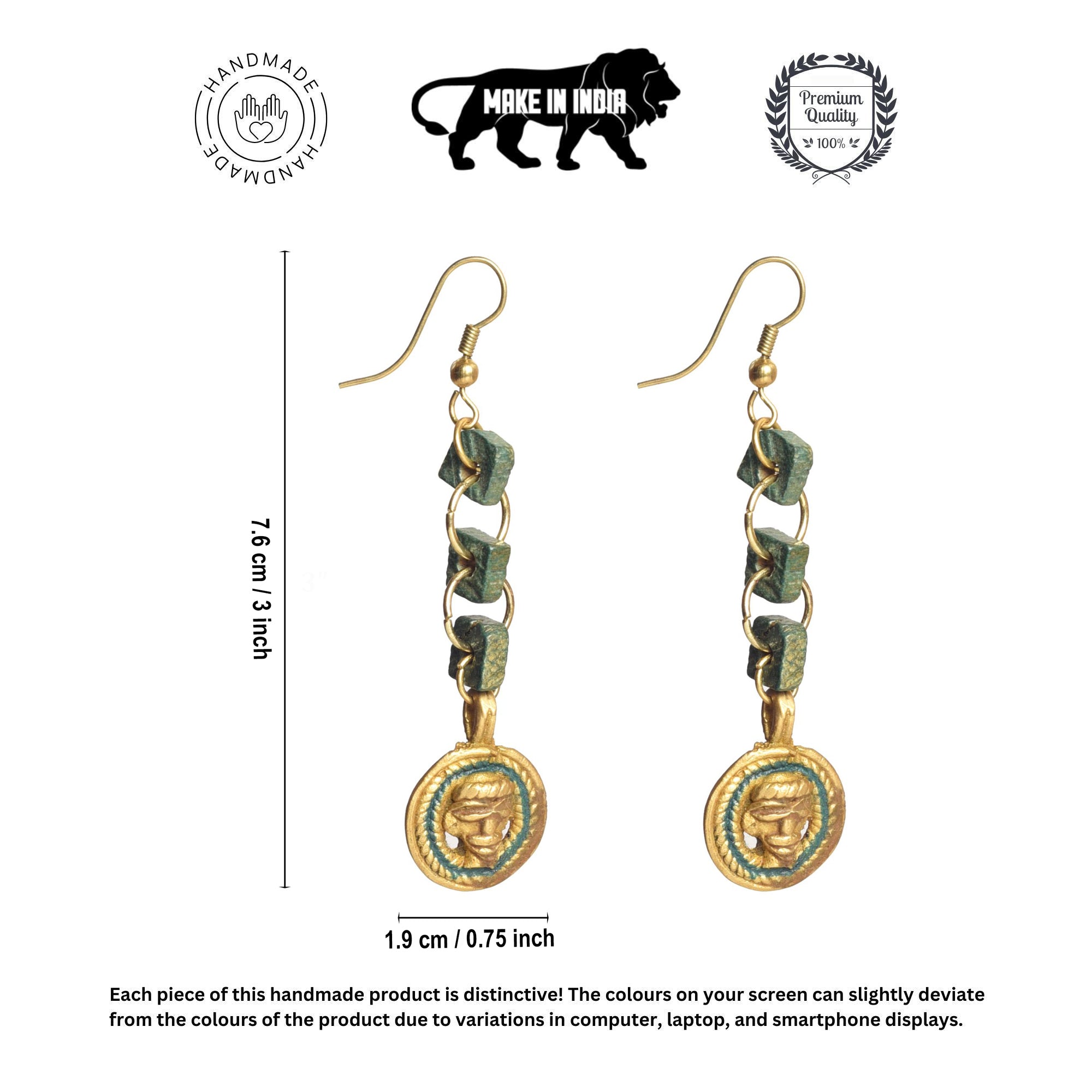 The Olive Queen Handcrafted Tribal Earrings