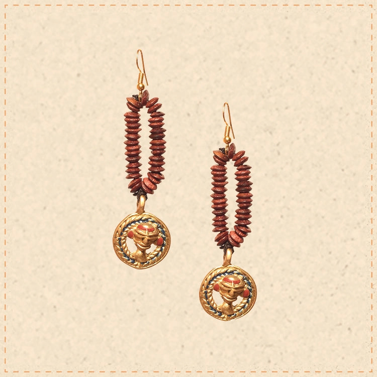 The Empress Loop Handcrafted Tribal Dhokra Earrings