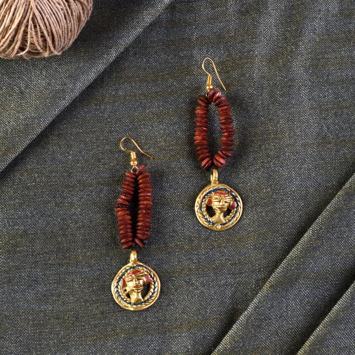 The Empress Loop Handcrafted Tribal Dhokra Earrings