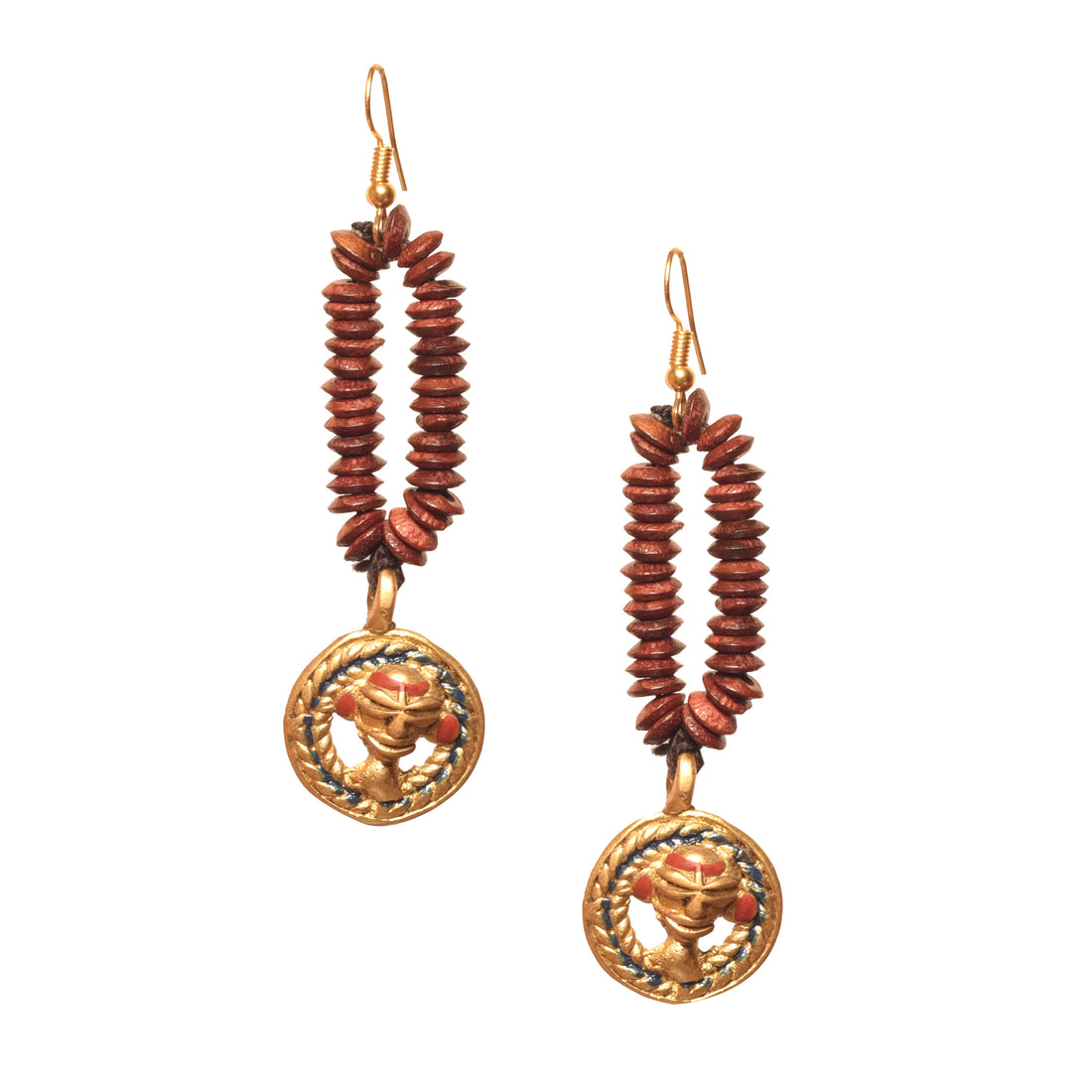 The Empress Loop Handcrafted Tribal Dhokra Earrings