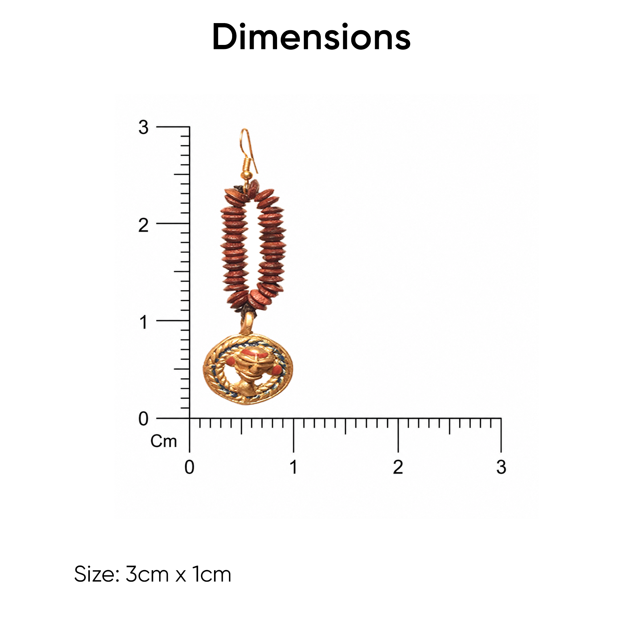 The Empress Loop Handcrafted Tribal Dhokra Earrings