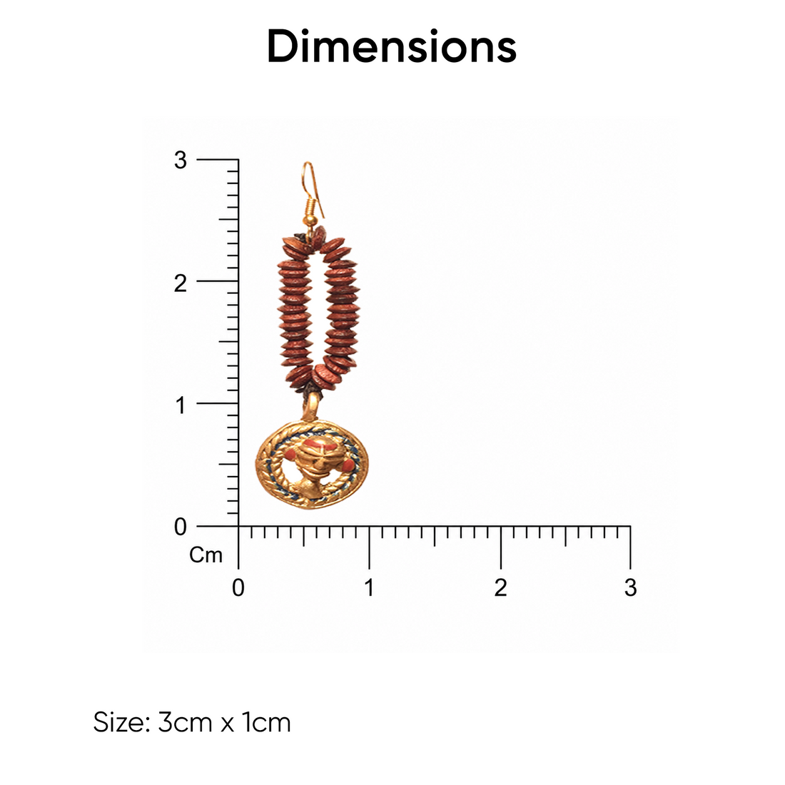 The Empress Loop Handcrafted Tribal Dhokra Earrings